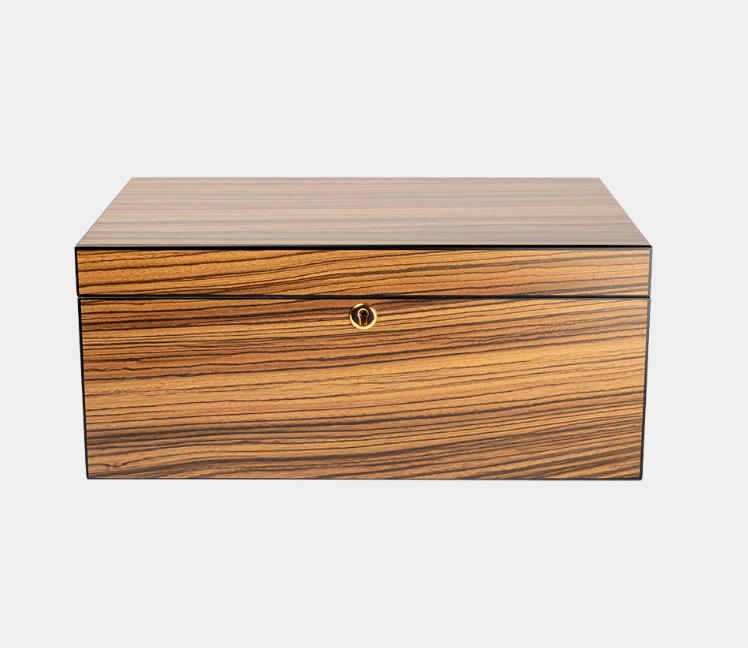 Brigham Zebra Wood Humidor 125 Count