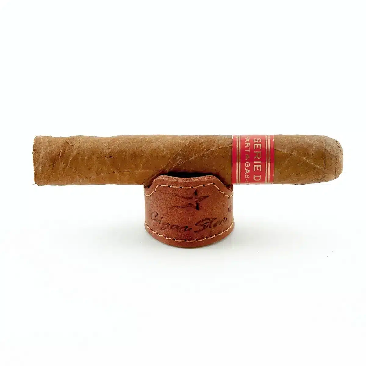 Cigar Star Brown Leather Cigar Rest