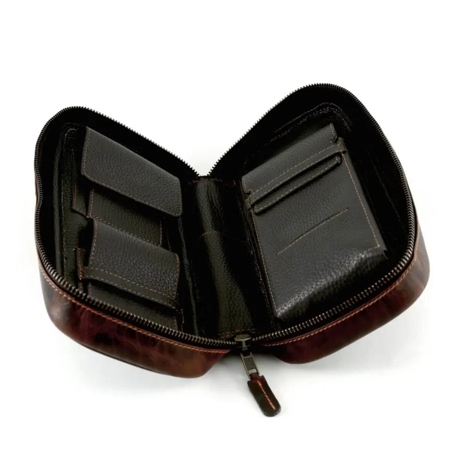 Cigar Star Full Grain Brown Holds 3 Cigar P2