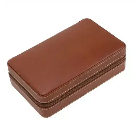 Forge Debonaire Leatherette Cigar Case Brown