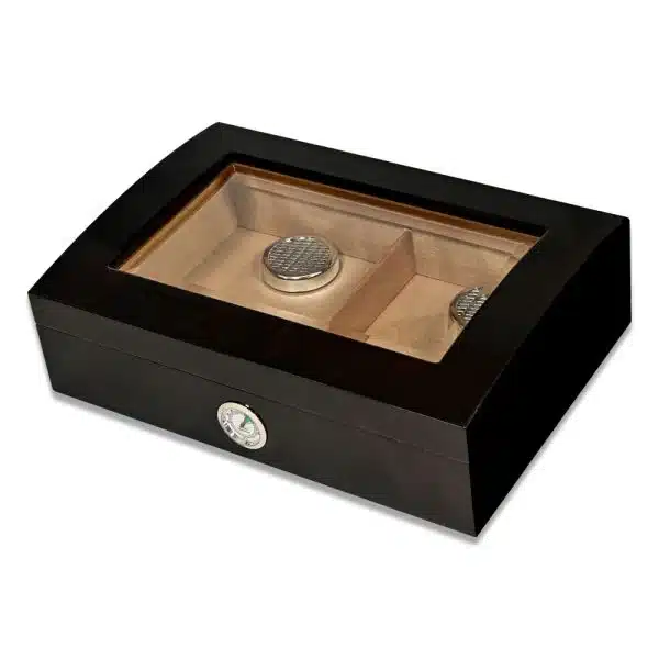 Humidor The Addison Walnut With Glass Display 40 Count